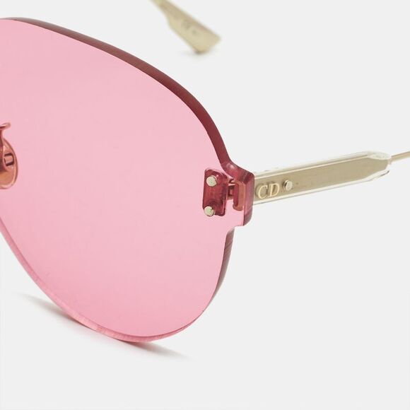 Dior Pink Tinted Dior Color Quake Aviator Sunglasses - Picture 3 of 4